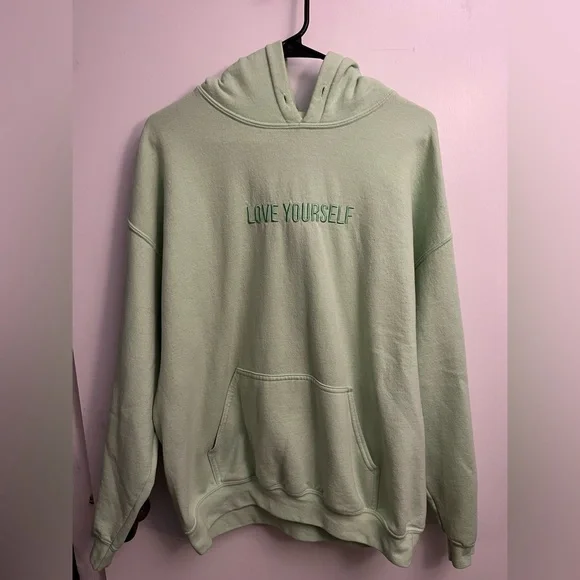 Embroidered Hoodie Yours Truly Love Yourself Hoodie Yourstruly